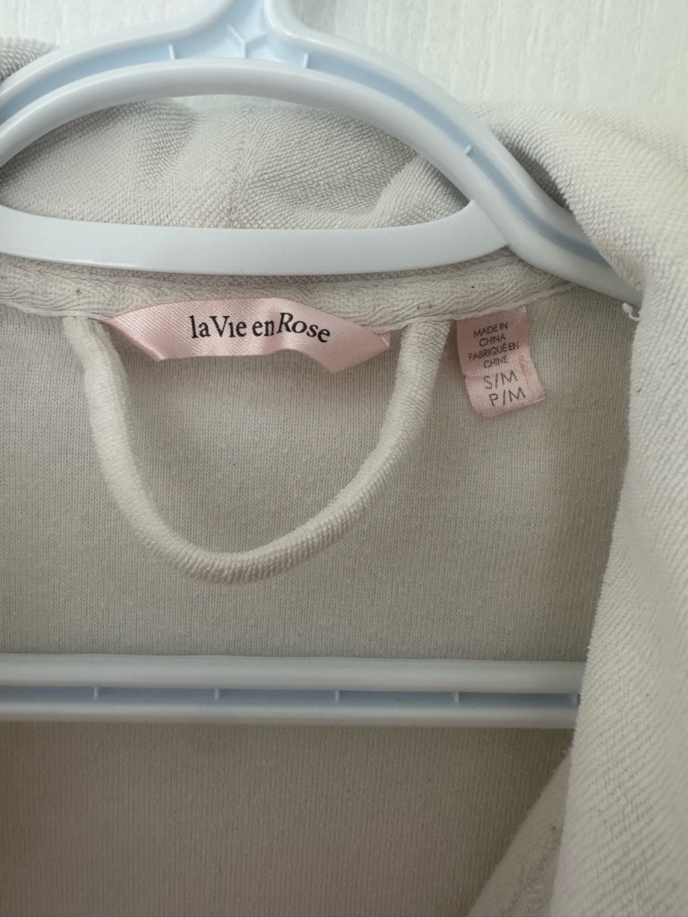 La Vie En Rose Women's White Cotton Short Robe Size Small - Picture 3 of 4